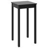 vidaXL Bar Table Black MDF Compact Durable Bar Table Square Modern