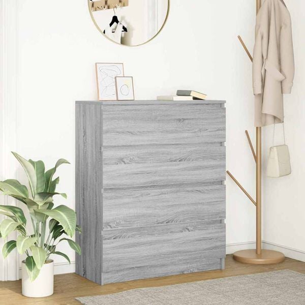 vidaXL Sideboard Grey Sonoma Engineered Wood Medium Sideboard