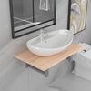vidaXL Bathroom Furniture Set Oak Engineered wood Standard