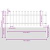 vidaXL Garden Fence White 11.9 x 0.6 m Powder-coated steel