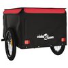 vidaXL Bike Trailer Black and Red 99.2 lb Iron