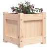 vidaXL Garden Planter Natural Solid pine wood Medium Decorative Inlays