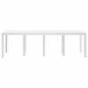 vidaXL Garden Dining Table White 98.43 x 39.37 x 28.74 in Poly Rattan