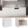 vidaXL Drawer Bottom Cabinet White Engineered wood Drawer Bottom Cabinet