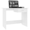 vidaXL Desk White Engineered wood 39.4x19.7x29.9 in Desk Rectangular