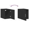 vidaXL Wall Cabinet Black Engineered wood 11.8 x 16.7 x 15.7 in