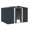vidaXL Garden Shed Anthracite Galvanized steel 101.2x80.7x70.2 in