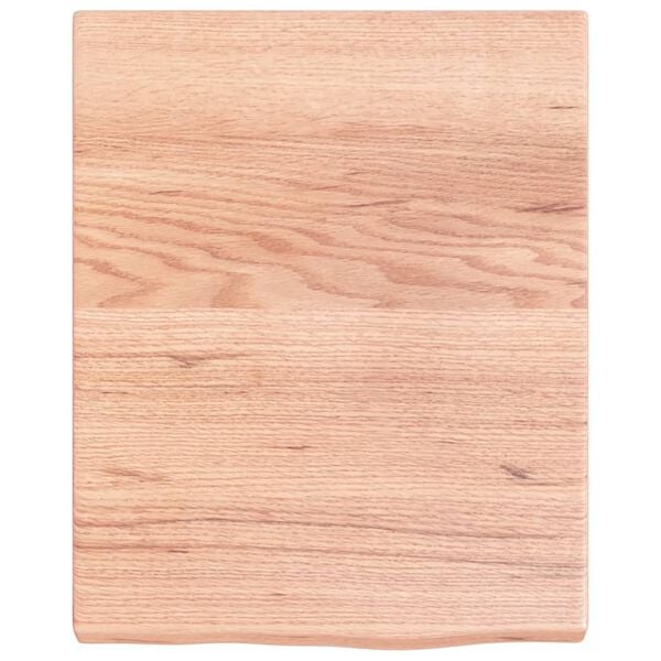 vidaXL Bathroom Countertop Light Brown 15.7"x19.7"x(0.8"-1.6") Treated Solid Wood