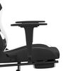 vidaXL Gaming Chair Black and White Fabric (100% polyester), metal, plywood