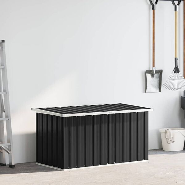vidaXL Storage Box Anthracite Galvanized steel, plastic Medium