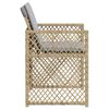 vidaXL Garden Chair Mix Beige, Light Grey PE Rattan, Powder-Coated Steel
