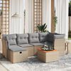 vidaXL Garden Sofa Set Mix Beige PE Rattan Large Modular