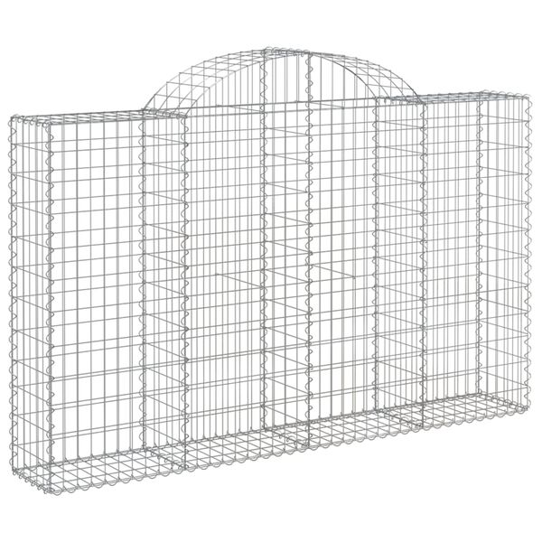 vidaXL Gabion Basket Set of 30 Silver Galvanized Iron Extra Tall
