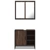 vidaXL Bathroom Furniture Set Brown oak Engineered wood Medium