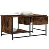 vidaXL Coffee Table Smoked Oak Engineered Wood and Metal Medium