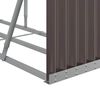 vidaXL Log Holder Brown 118.1"x17.7"x39.4" Galvanized Steel