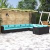 vidaXL Garden Lounge Set Black