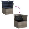 vidaXL 9 Piece Patio Sofa Set with Cushions Brown Poly Rattan Acacia