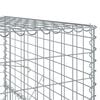 vidaXL Gabion Basket Silver Galvanized Iron Large