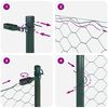 vidaXL Fence Post Green 32.81 x 4.59 ft (1.97 in mesh) Steel and PVC