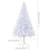 vidaXL Artificial Christmas Tree White PVC, plastic 47.2 in