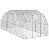 vidaXL Chicken Run Galvanized Steel Large Durable Chicken Run