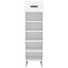 vidaXL Shoe Cabinet White Engineered wood, iron, faux leather