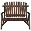 vidaXL Garden Bench Burned Wood Solid spruce wood Medium Durable