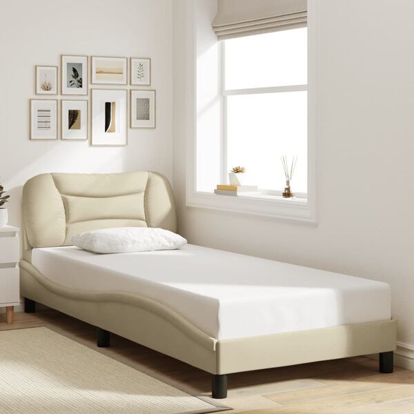 vidaXL Bed Frame Cream