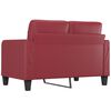 vidaXL 2-seater Sofa Wine Red Faux Leather, Metal, Foam Medium Durable