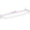 vidaXL Table Top 70.9"x15.7"x1" Live Edge Solid Wood Mango