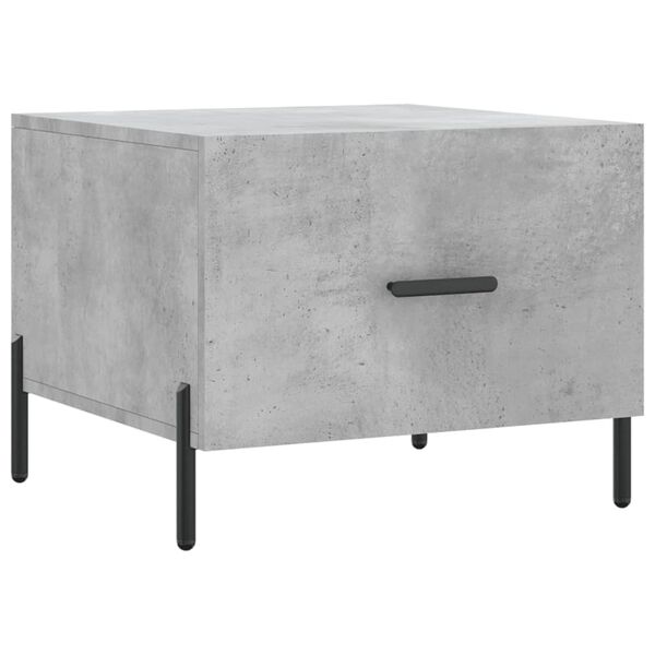 vidaXL Coffee Table Concrete grey Engineered Wood, Iron 19.7x19.7x15.7 in