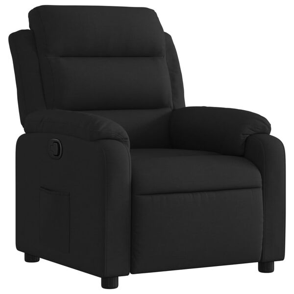 vidaXL Recliner Chair Black Fabric (100% polyester), metal, plywood Single