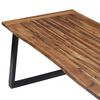 vidaXL Dining Table Brown and Black Solid acacia wood 70.9 x 35.4 in