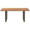 vidaXL Dining Table Light brown, Natural steel