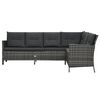 vidaXL Outdoor Dining Set Gray and dark gray