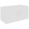 vidaXL Wall Mounted Cabinet White Engineered wood Medium Wall mounting