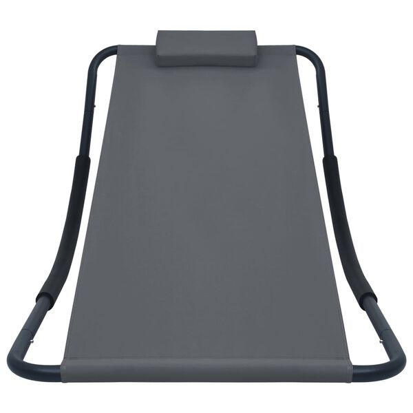 vidaXL Patio Bed Grey 200 x 35.4 " Steel