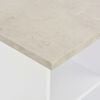 vidaXL Bar Table White with concrete top Engineered wood 23.6x23.6x43.3 in