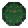 vidaXL 8 Player Folding Poker Tabletop Green and Black