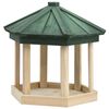 vidaXL Bird Feeder Natural Wood Solid firwood 13 x 11.8 in Durable