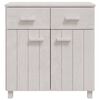 vidaXL Sideboard White Solid pine wood 31.1 x 15.7 x 31.5 in Sideboard