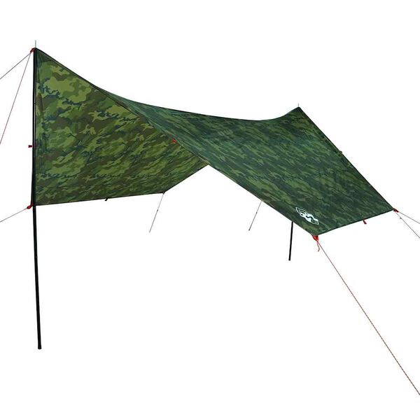 vidaXL Camping Tarp Camouflage 172.4x148.0x83.5" Waterproof