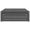 vidaXL Garden Footstool Gray Solid pine wood Large Modular