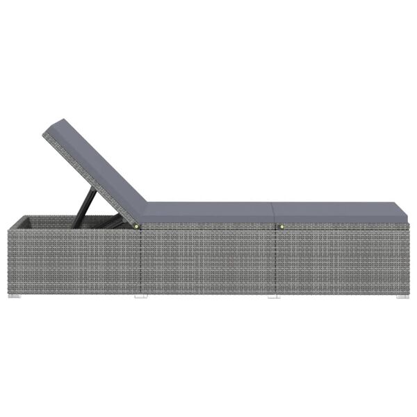 vidaXL Sun Lounger Grey