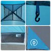 vidaXL Camping Tent with Porch 4-Person Blue Waterproof