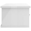 vidaXL Drawer Shelf Glossy White Engineered Wood Compact