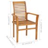 vidaXL Garden Dining Set Warm teak Solid Teak Wood Medium Extendable