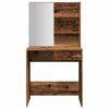 vidaXL Dressing Table Old Wood Engineered Wood, Glass