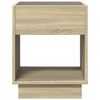 vidaXL Bedside Table Sonoma Oak Engineered wood, glass 15.7 in